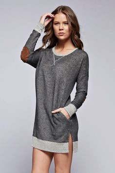 French Terry Tunic Sweater