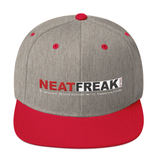 *RED LOGO*- HEATHER 2 TONE FLAT BRIM HAT [3 Color Options]