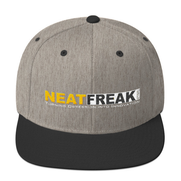 *YELLOW LOGO*- HEATHER 2 TONE FLAT BRIM HAT [2 Color Options]