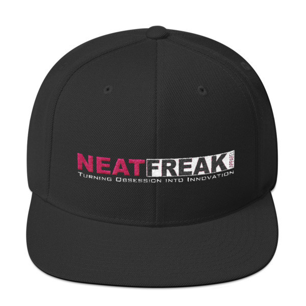 *PINK LOGO*- SOLID CLASSIC FIT FLAT BRIM HAT [2 Color Options]