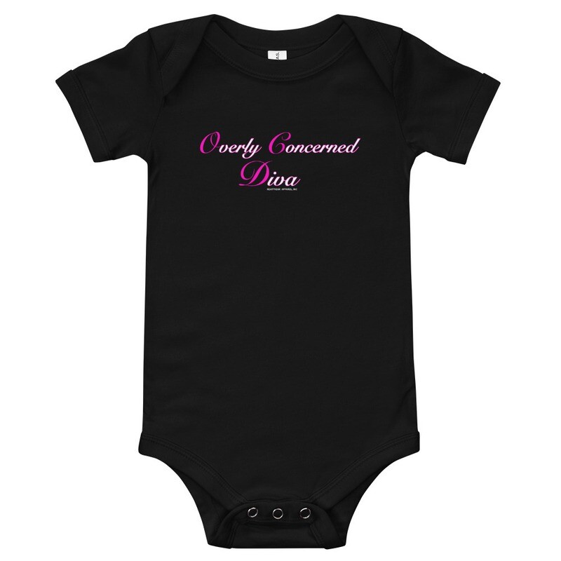 (OCD) OVERLY CONCERNED DIVA (Pink &amp; Wht) - ONESIE [2 Color Options]