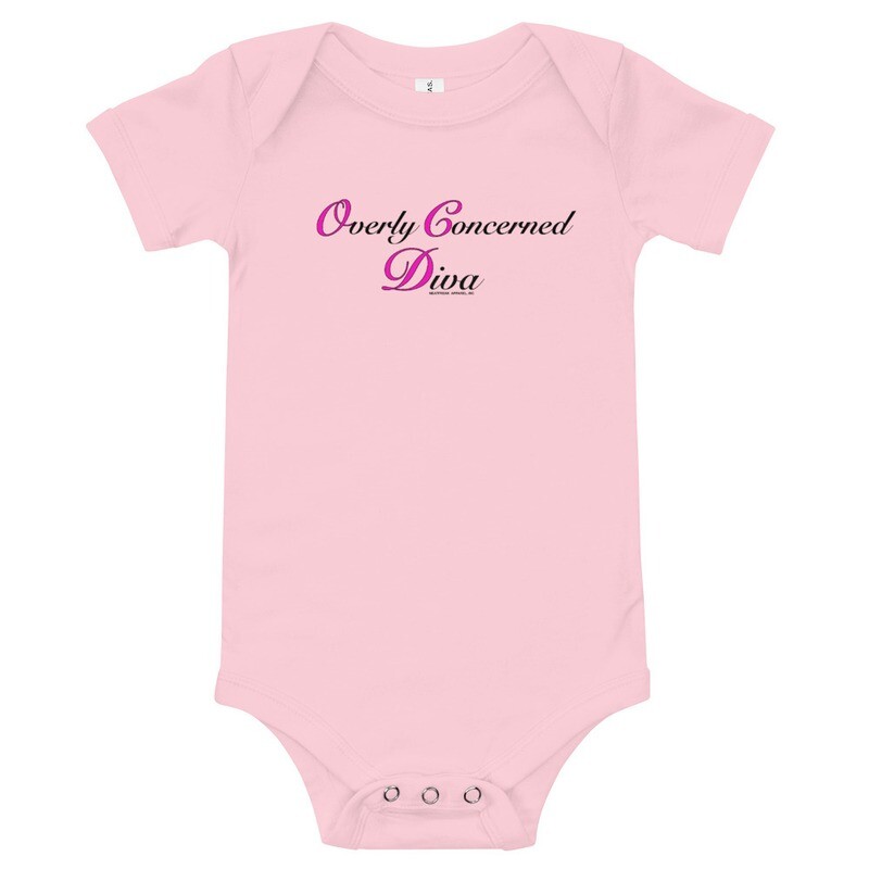 (OCD) OVERLY CONCERNED DIVA (Pnk &amp; Blk) - ONESIE [4 Color Options]