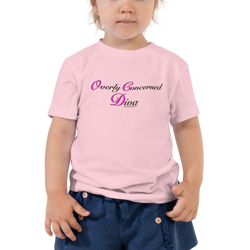 (OCD) OVERLY CONCERNED DIVA (Pnk &amp; Blk)- Toddler Tee