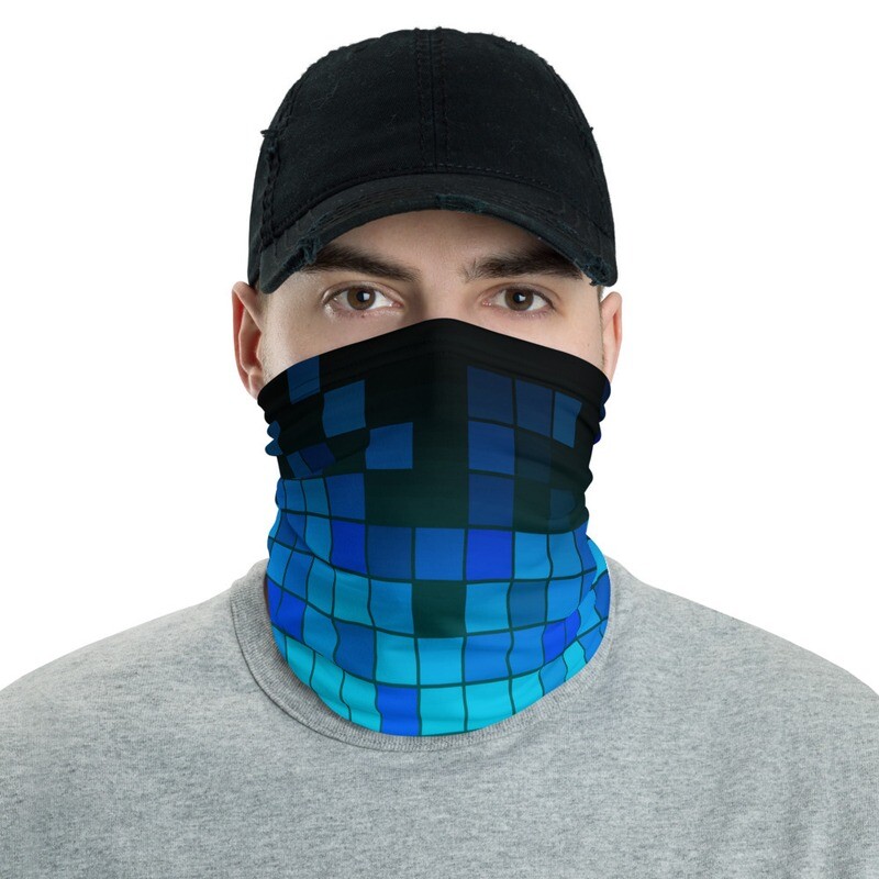 BLUE CHECKERS- All Purpose Face Covering/Neck Warmer