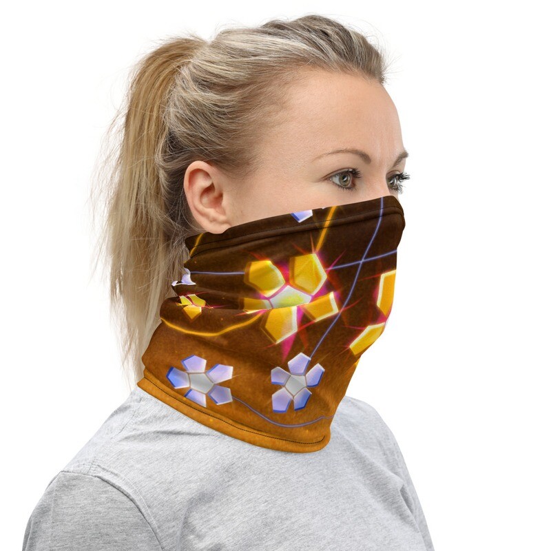 JEWELED FLOWERS- All Purpose Face Covering/Neck Warmer