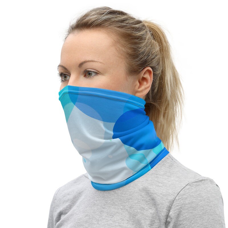 BLUE BUBBLES- All Purpose Face Covering/Neck Warmer