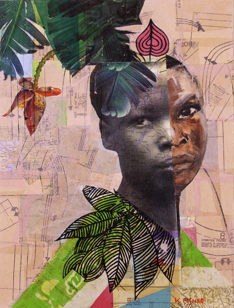 Betty Mixed Media Portrait - (***Sold***) Betty Mixed Media Portrait - (***Sold***)