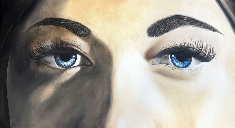 Eyes: original oil painting.