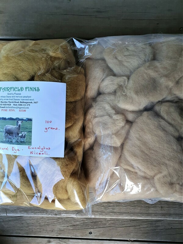 Natural dyed tops- Eucalyptus Niccoli