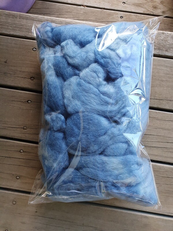 Natural dyed tops- Indigo