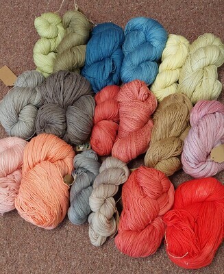 Naturally dyed. Pure Finn yarn in 2 and 4 ply.