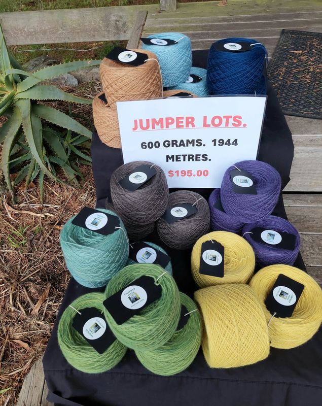Pure Finn Jumper lots dyed in natural colours.