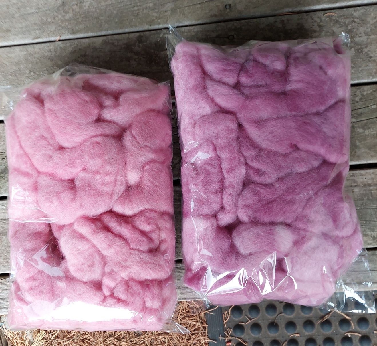 Natural dyed Pure Finn tops. Lac.