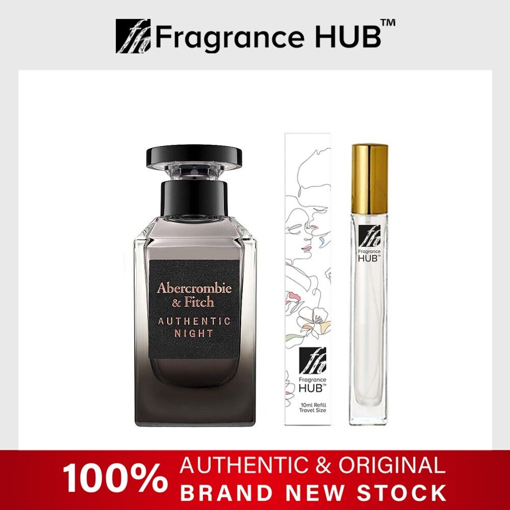 [FH 5/10ml Refill] Abercrombie &amp; Fitch Authentic Night EDT Men by Fragrance HUB