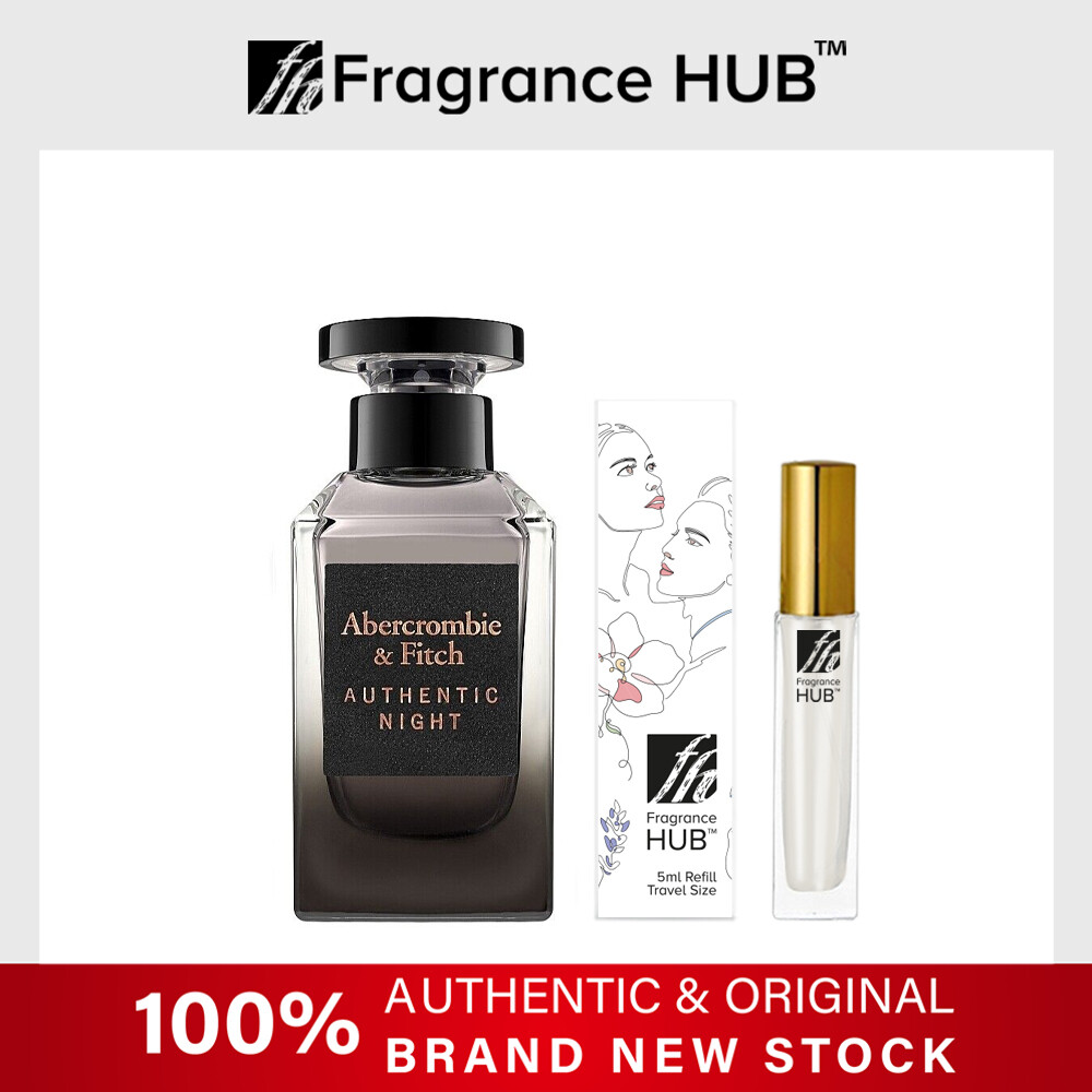 [FH 5/10ml Refill] Abercrombie &amp; Fitch Authentic Night EDT Men by Fragrance HUB