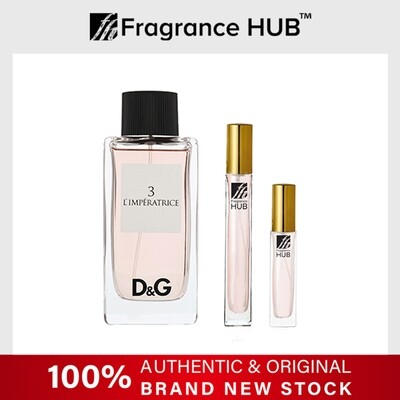 [FH 5/10ml Refill] Dolce &amp; Gabbana 3 L&#39;imperatrice Pour Femme EDT Lady by Fragrance HUB