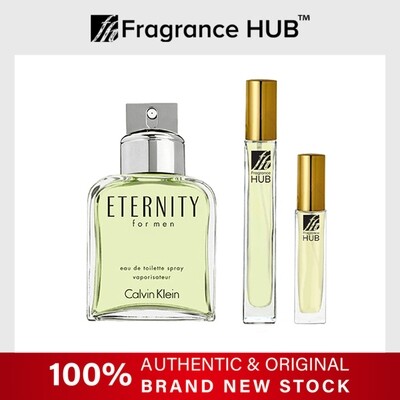 [FH 5/10ml Refill] Calvin Klein cK Eternity EDT Men by Fragrance HUB
