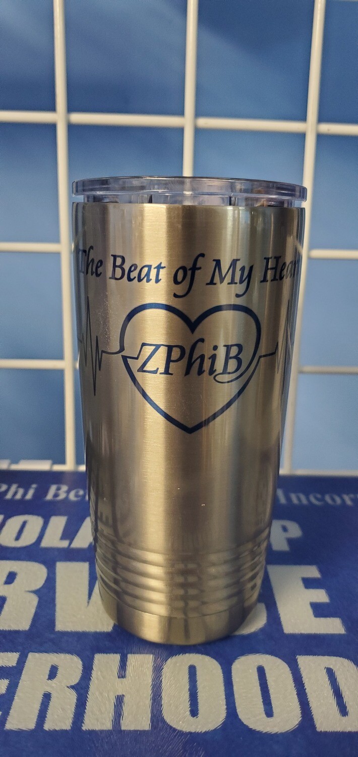 Beat of My Heart Tumbler - Silver