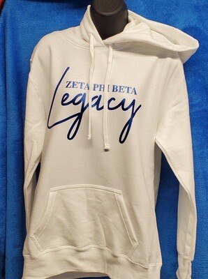 Zeta Phi Beta Legacy Hoodie - White