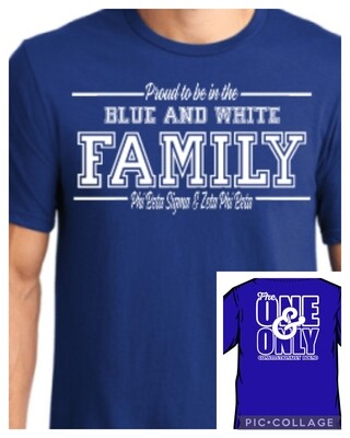 Blue and White Family t-shirt (Unisex)