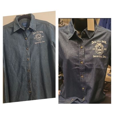 Short Sleeve Denim Shirt - Shield