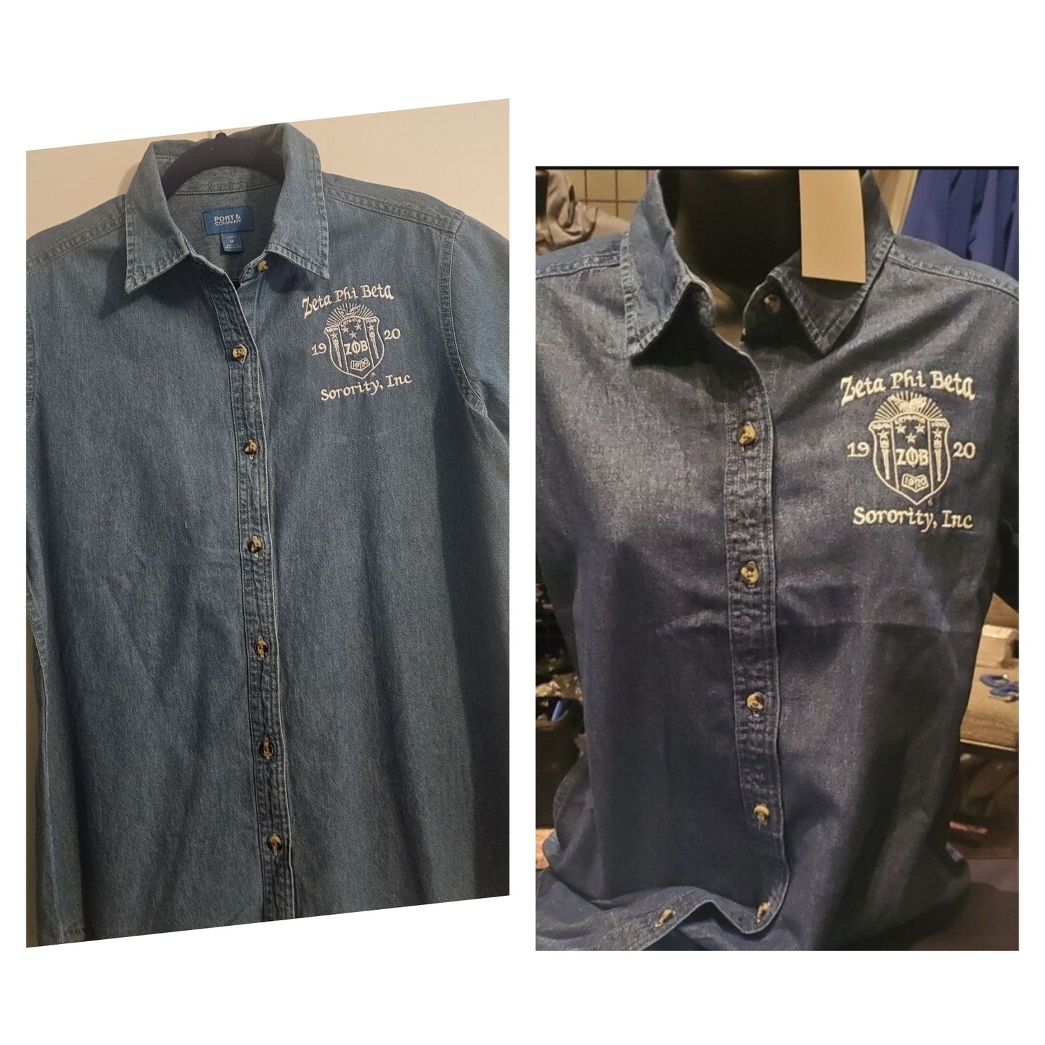 Short Sleeve Denim Shirt - Shield