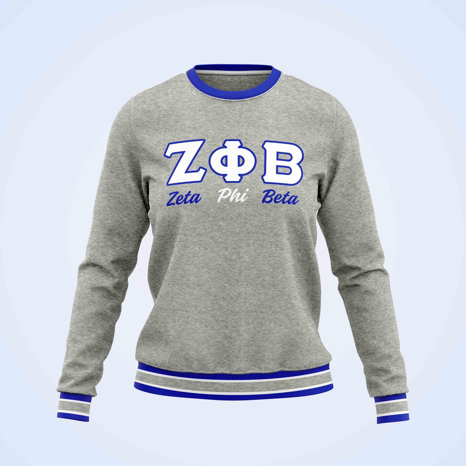 (Grey) Zeta Phi Beta Chenille