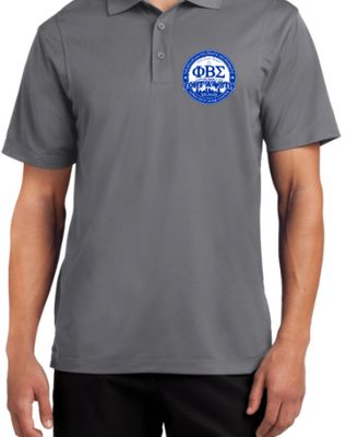 Grey Concrete Polo - Alpha Theta Sigma