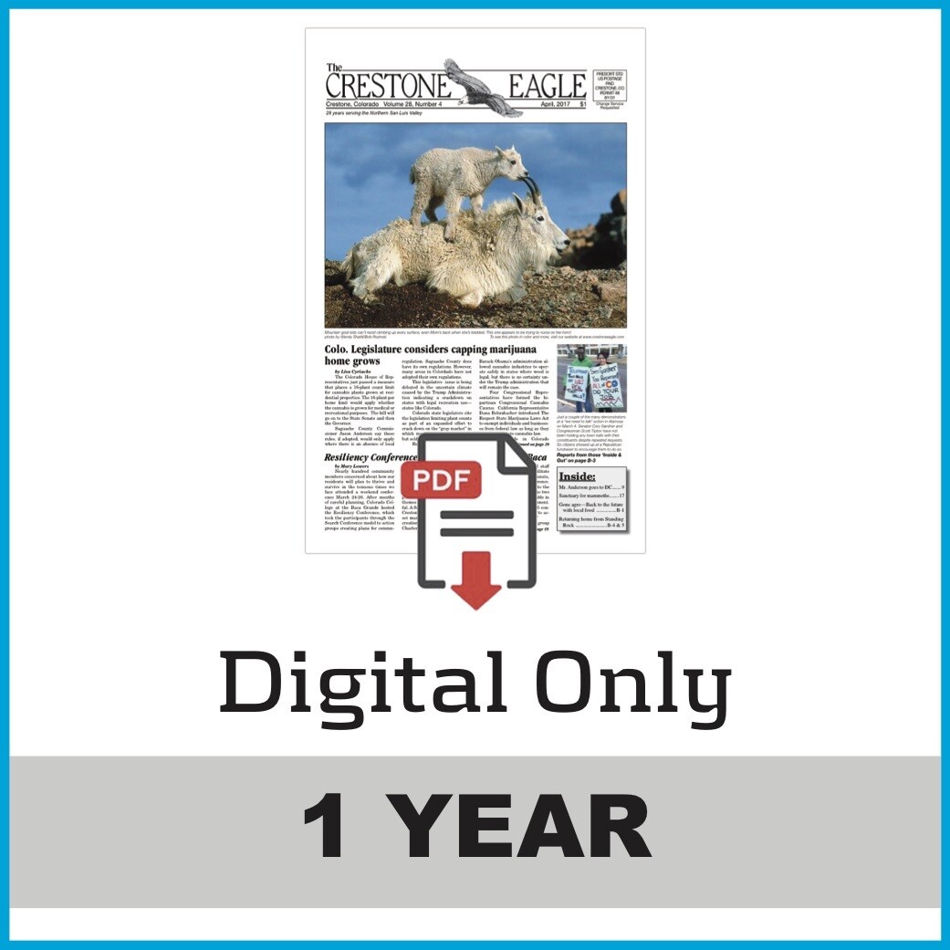 Crestone Eagle News - Annual Digital Subscription
