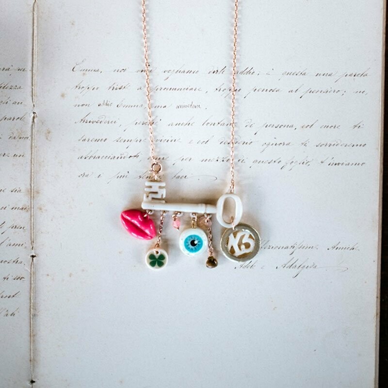 Collana con Chiave e Charms