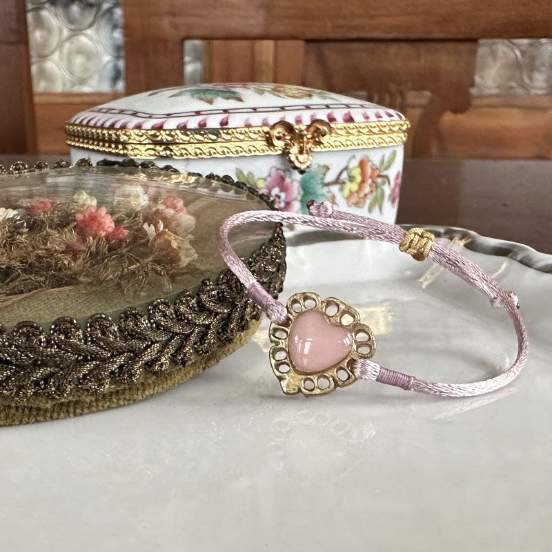 Bracciale Sacro Cuore rosa