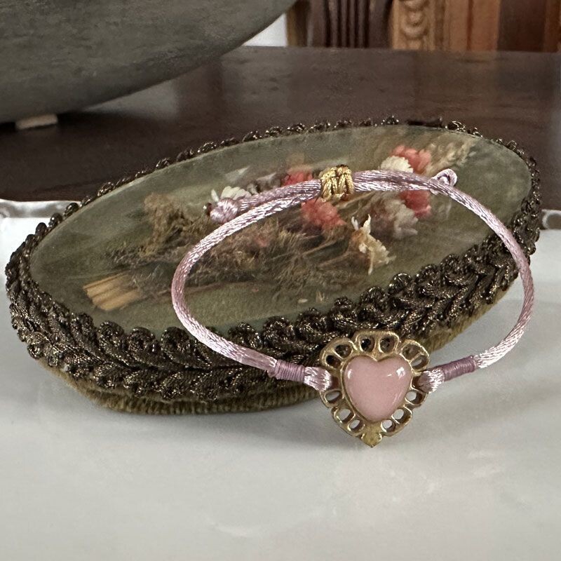 Bracciale Sacro Cuore rosa