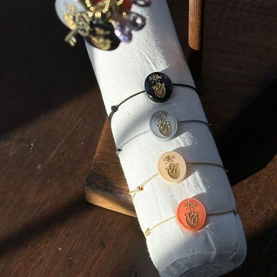 Bracciale Cuore Anatomico fiorito