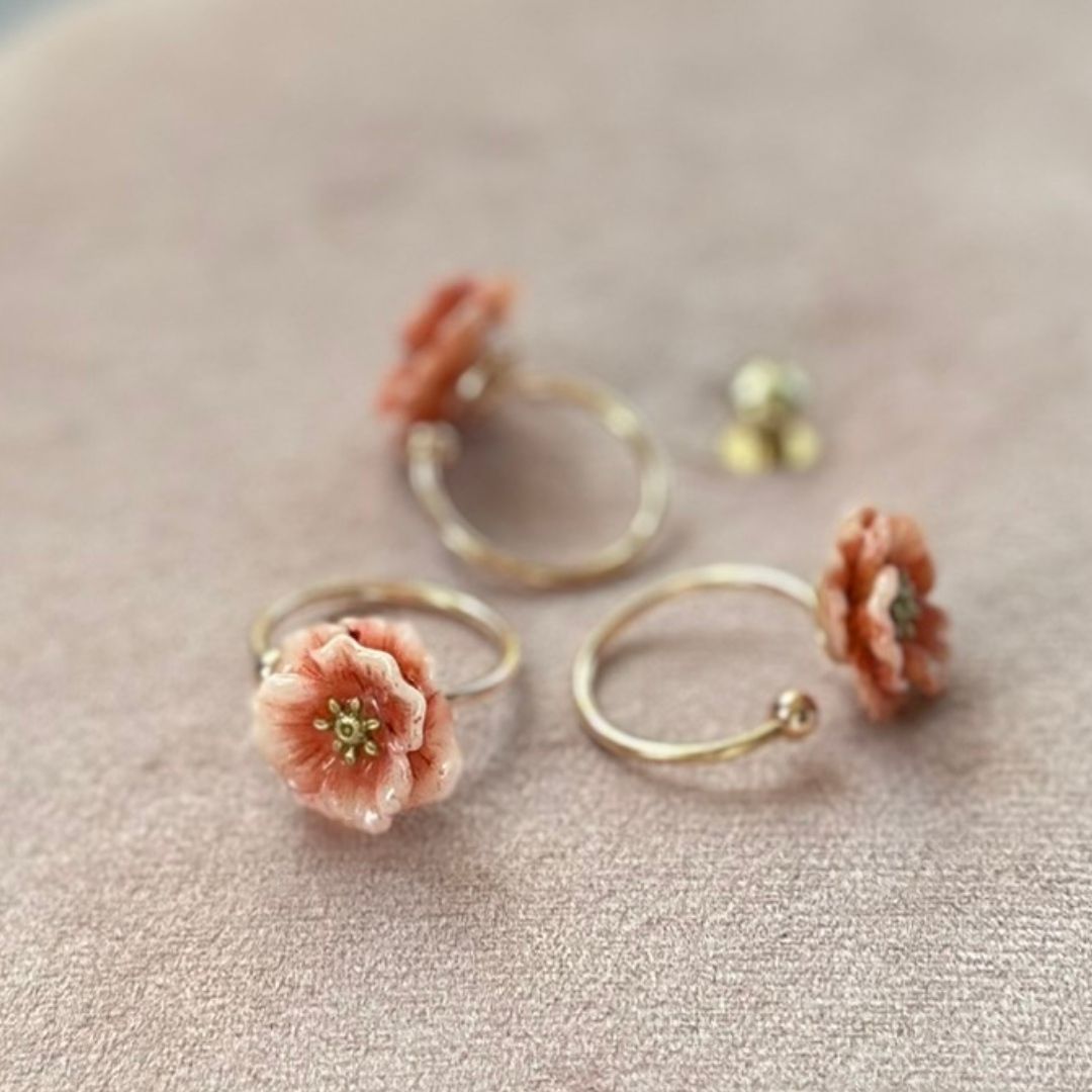 Anello con Fiore vari colori