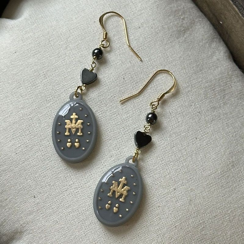 Orecchini con Medaglietta Miracolosa Orecchini con Medaglietta Miracolosa