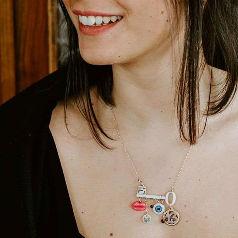 Collana con Chiave e Charms