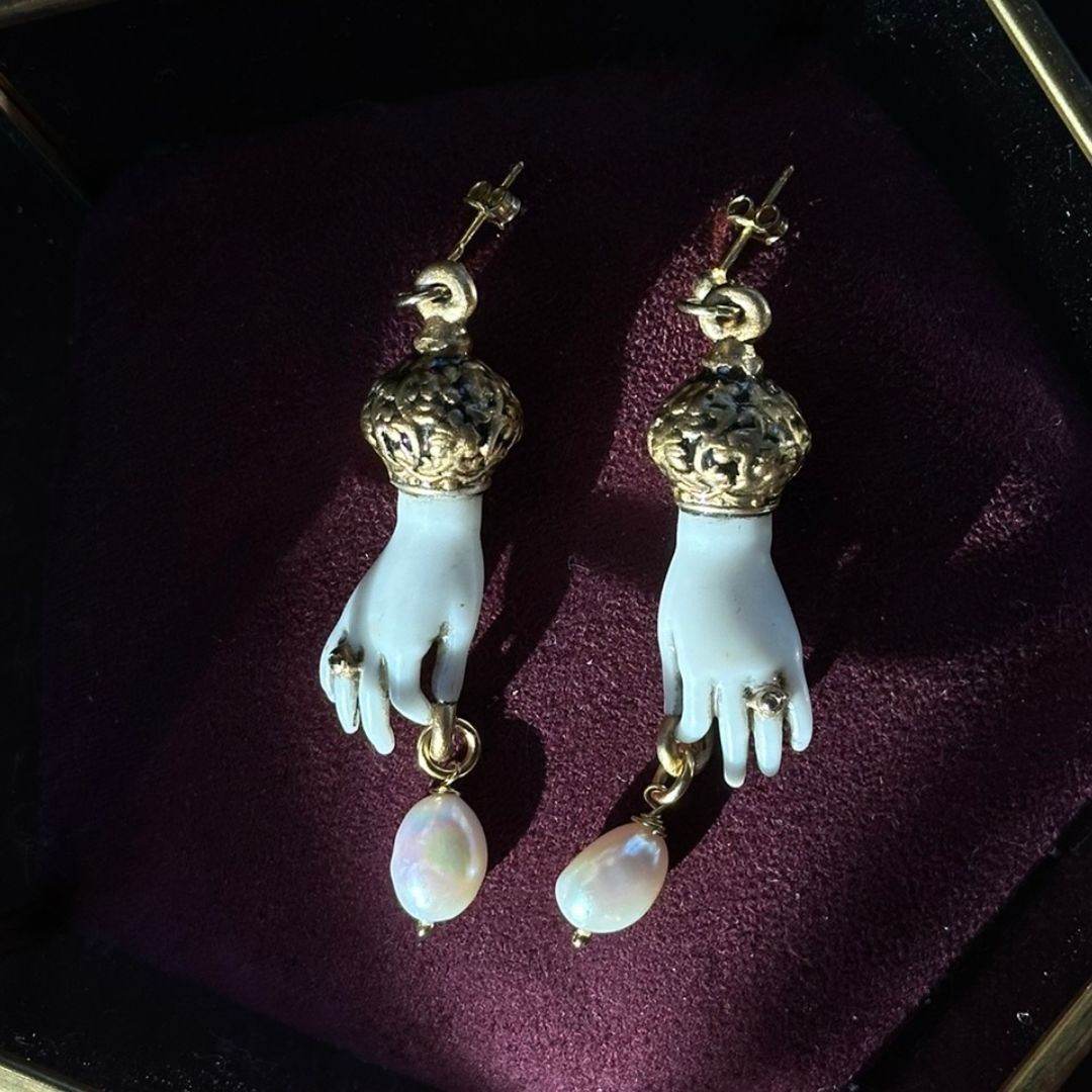 Orecchini Manine e Perle di Fiume