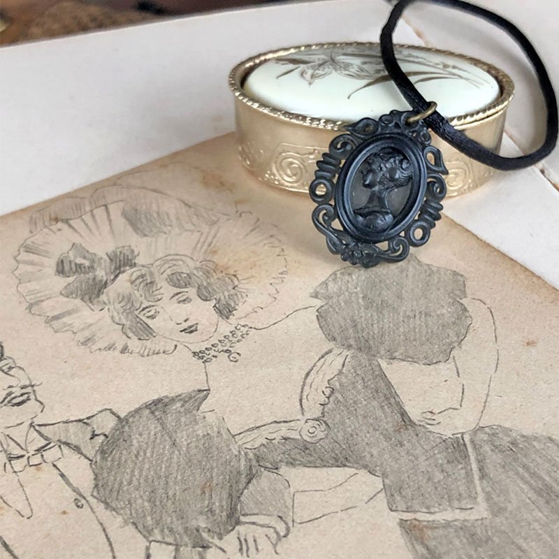 Ciondolo girocollo con Cameo di donna