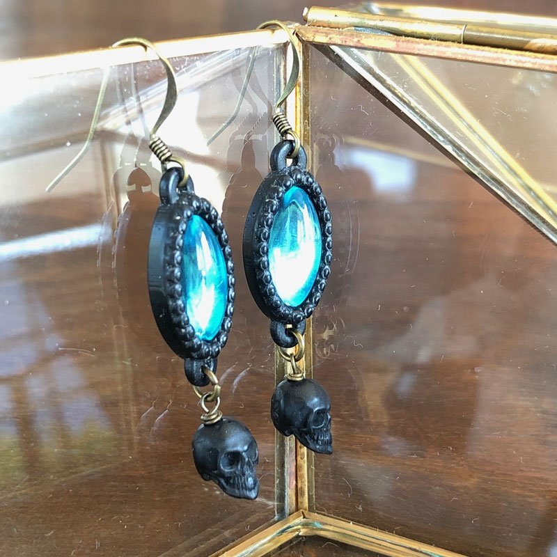 Orecchini Shine Total Black con Pendente