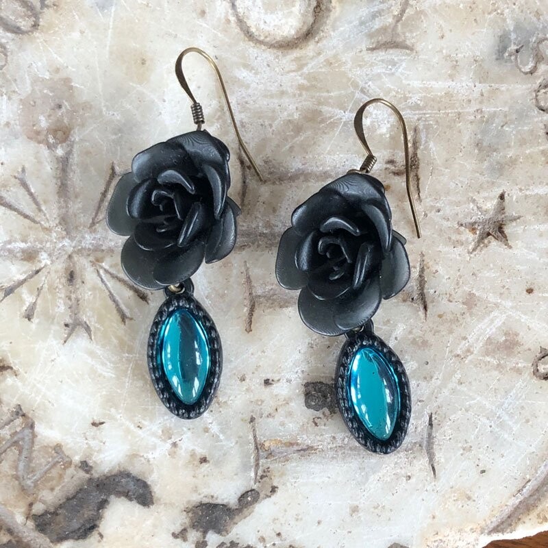 Orecchini Shine con Rosa Nera