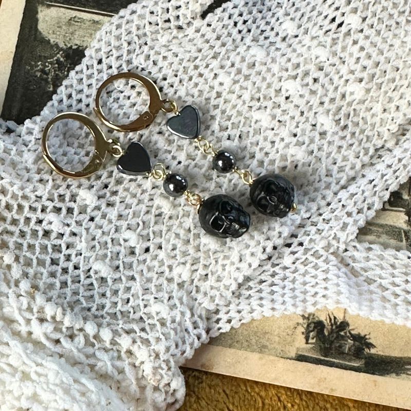 Orecchini con Teschietto nero Orecchini con Teschietto nero