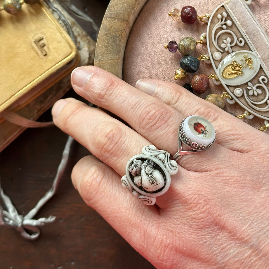 Anello Cuore Anatomico in Resina
