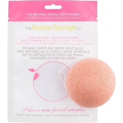 Eponge Konjac Rose - à l'Argile Rose Eponge Konjac Rose - à l'Argile Rose