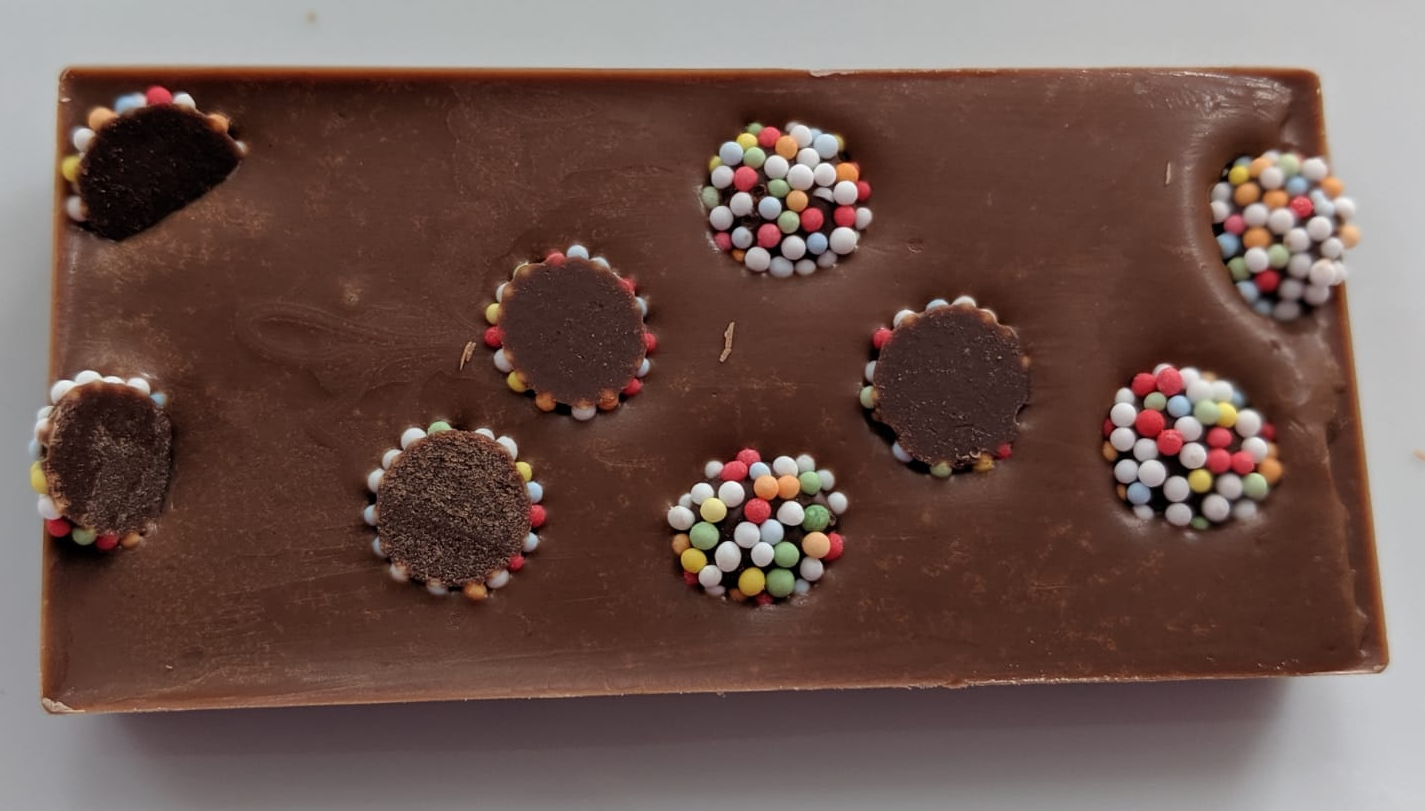 Milk Chocolate Slab with Mini Jazzies