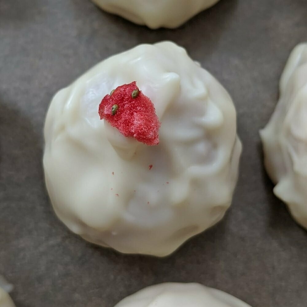 White Chocolate Strawberry Truffle
