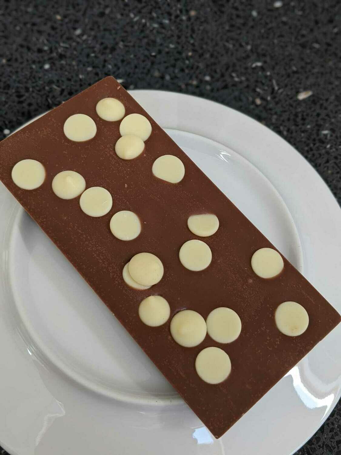 Milk Chocolate Bar with White Chocolate Drops (large)
