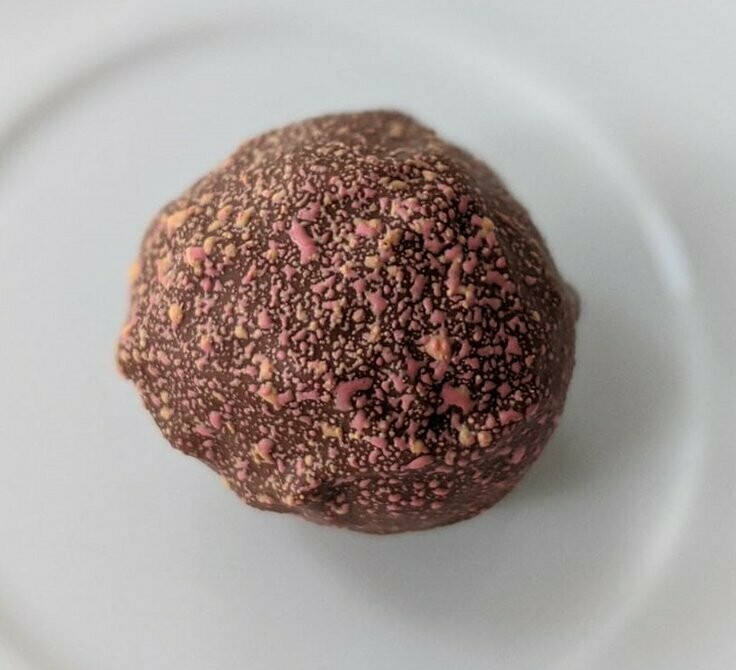 Peachello & Raspicello Truffle (covered in Milk Chocolate)