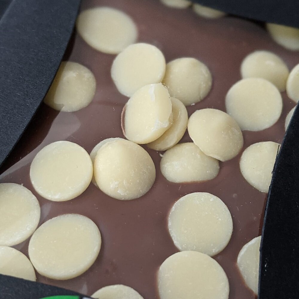 Milk Chocolate Slab with White Chocolate Drops