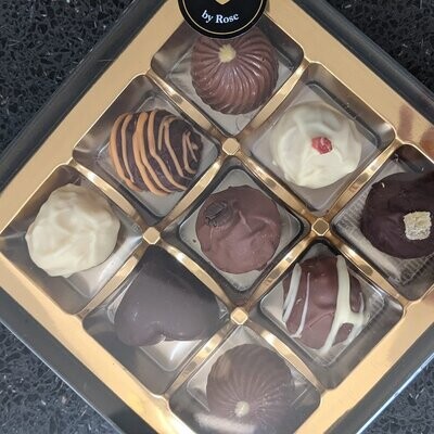 Box of 9 Truffles and Caramels (assorted)