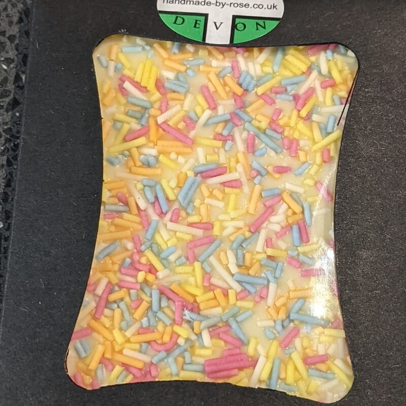 White Chocolate Slab with Colourful Sprinkles